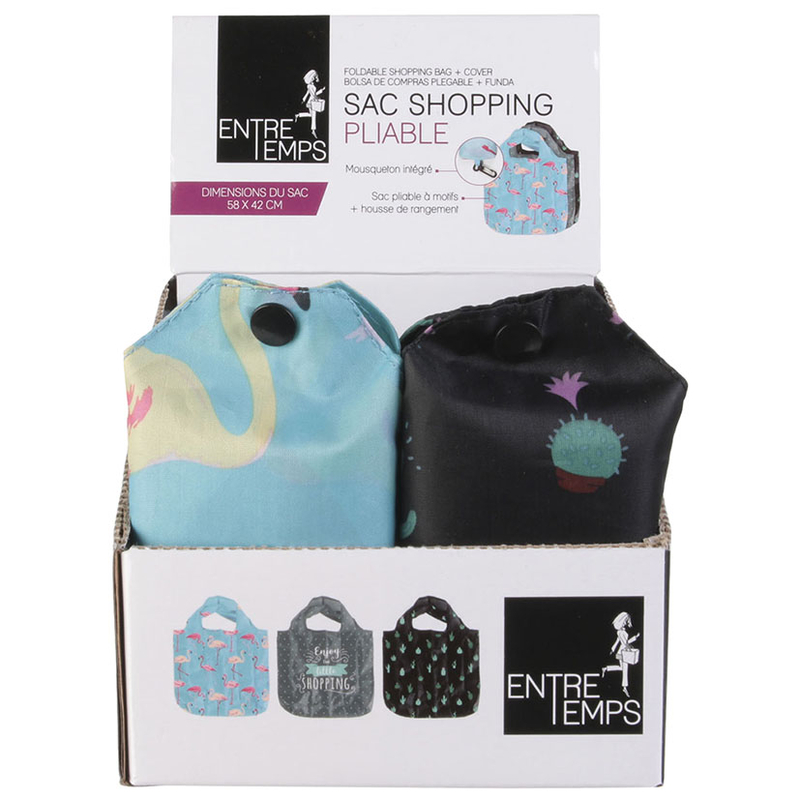 Bolsa para la compra plegable 42x58 cm Famant Cactus. 12 unidades