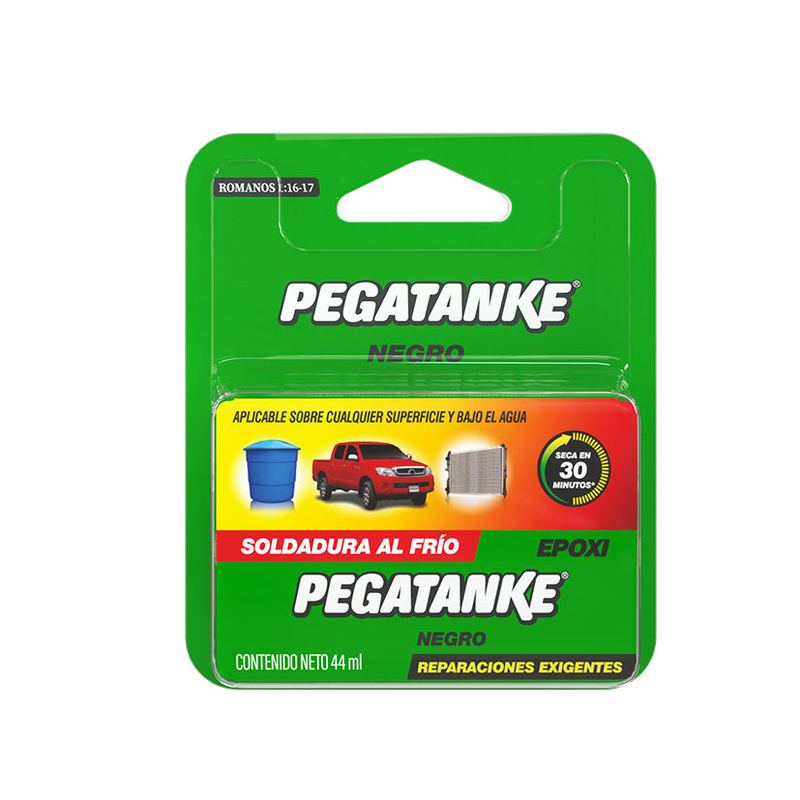 Pegamento epóxito bicomponente PEGATANKE negro 44 ml