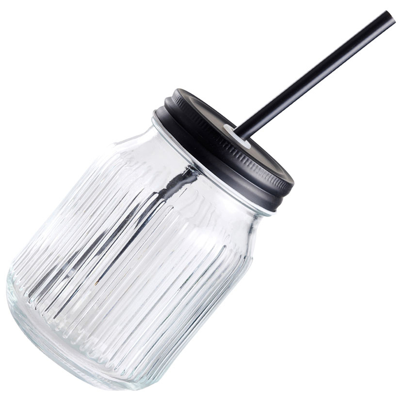Vaso 450 ml  CMP con tapa y pajita, 6 unidades