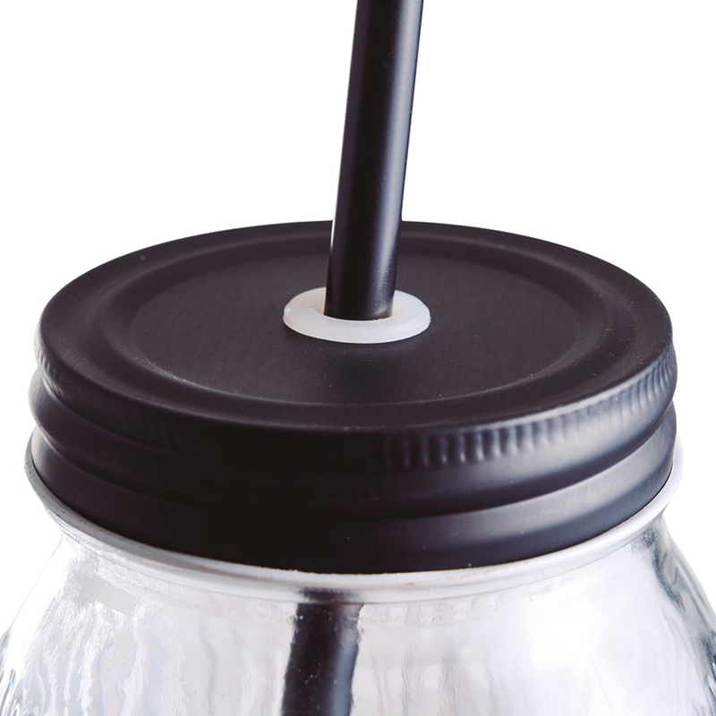 Vaso 450 ml  CMP con tapa y pajita, 6 unidades