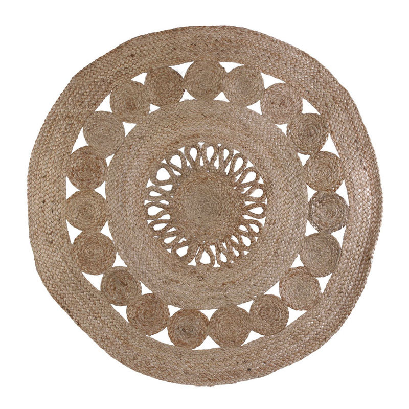Alfombra de yute diámetro 90 cm