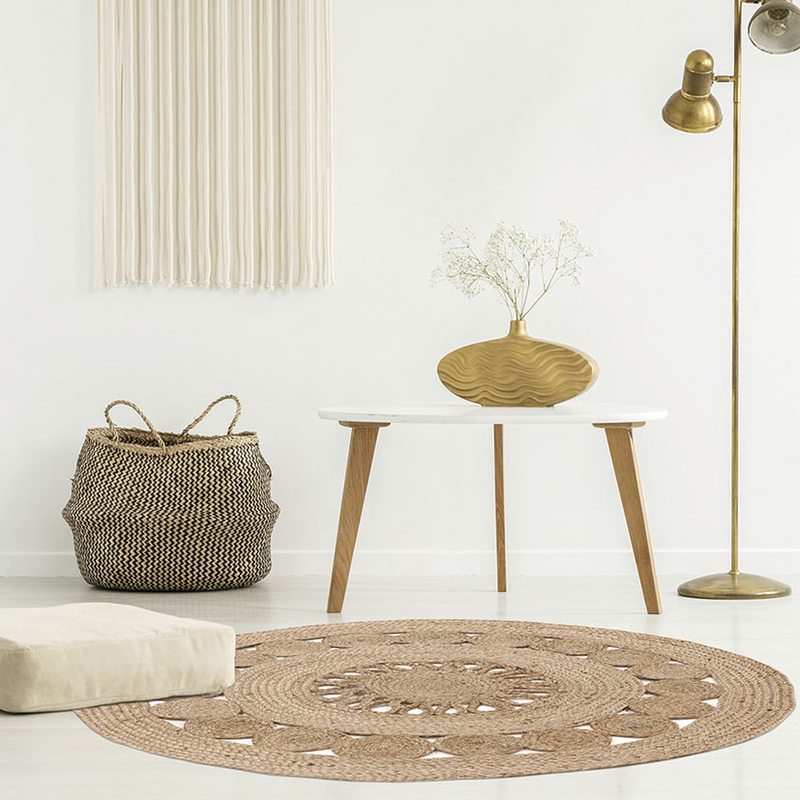 Alfombra de yute diámetro 90 cm