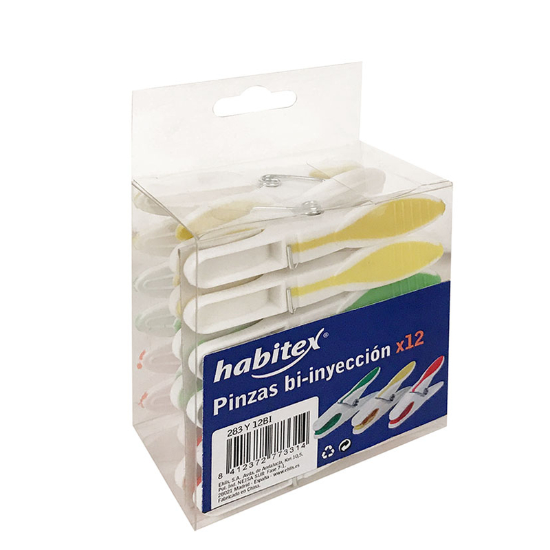 Pinzas de ropa XL HABITEX plástico Bi-inyección