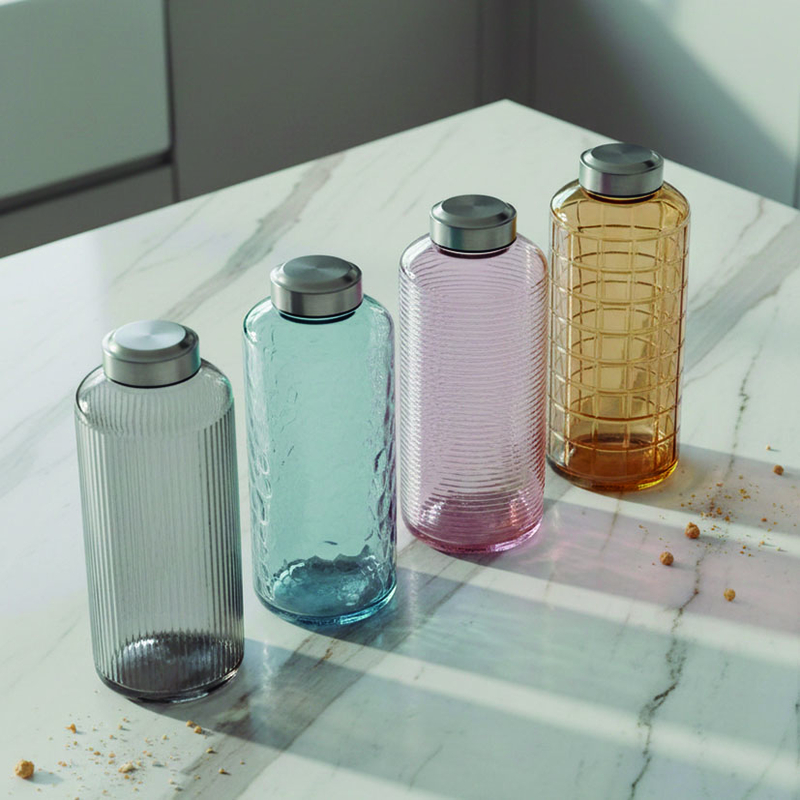 Botella vidrio pintada 1,3 litros. (Envase completo)