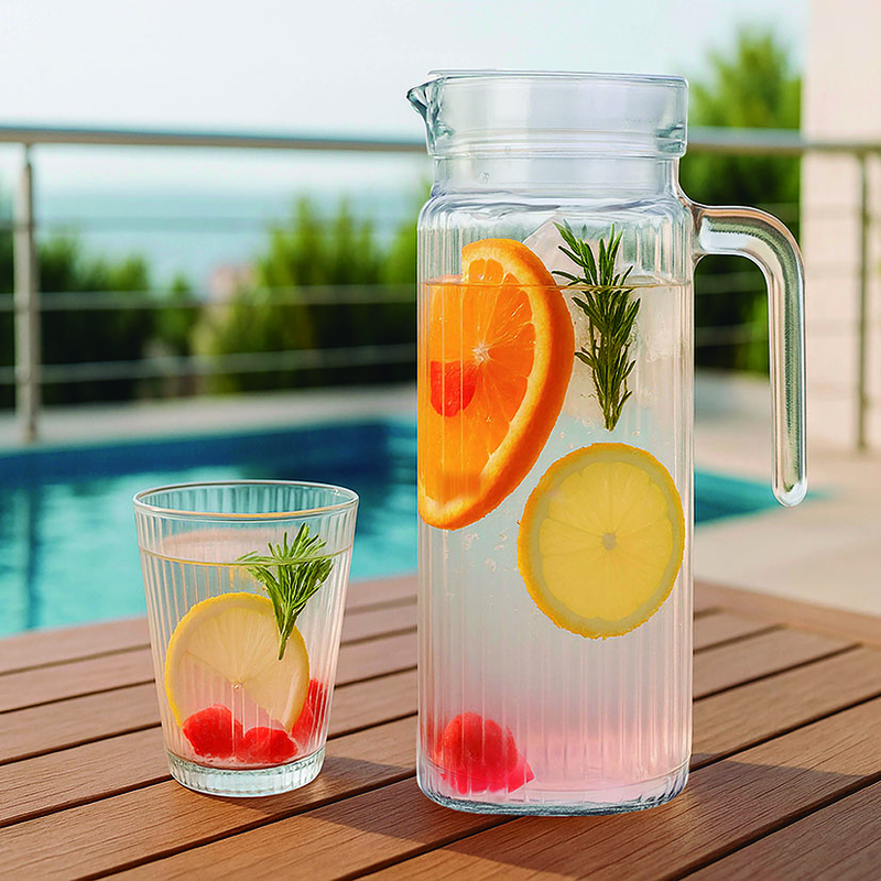 Jarra 1L más 6 vasos Chrysler