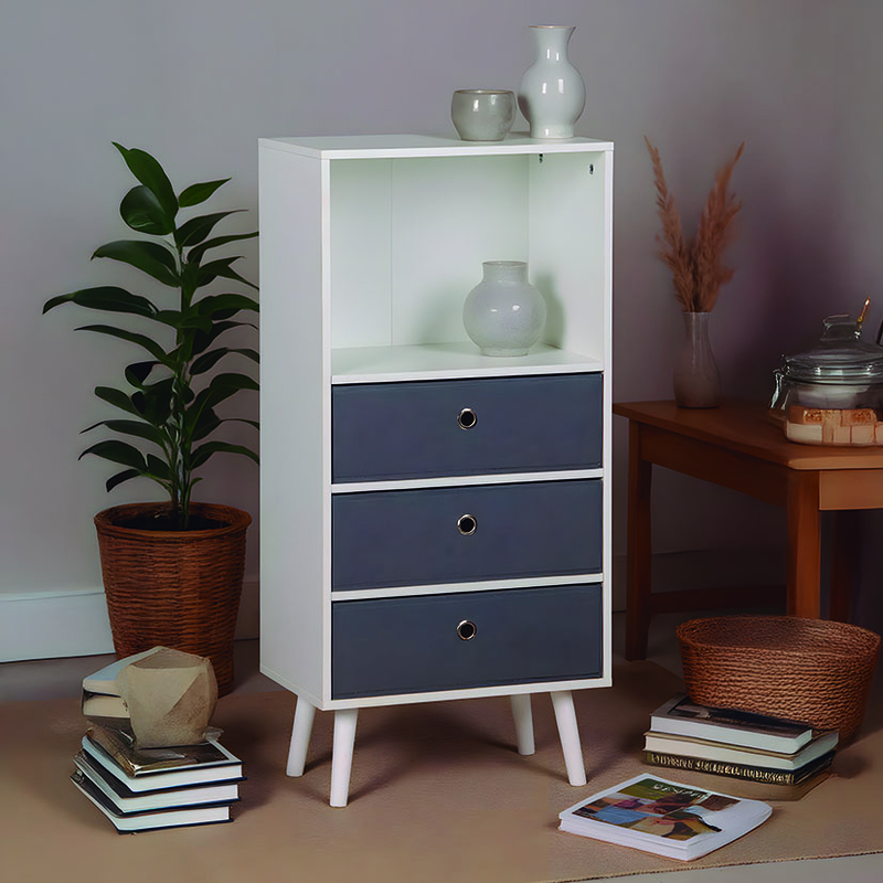 Estantería de madera 4 niveles serie Grey