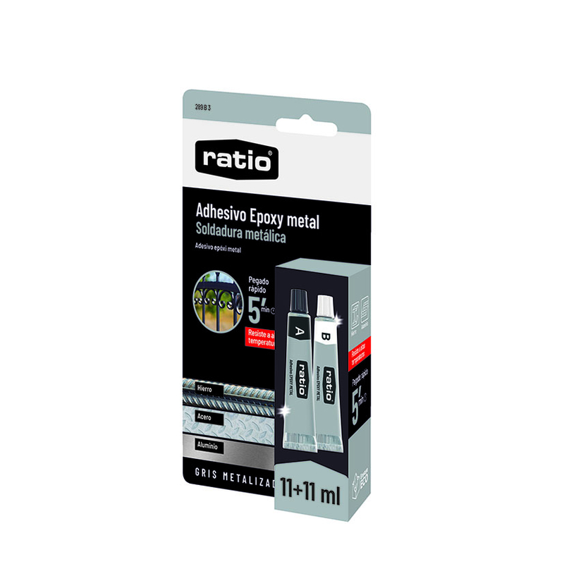 Adhesivo epoxi metal RATIO 11 + 11 ml