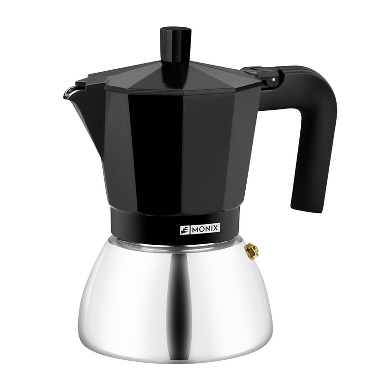Cafetera MONIX Induction Inox Black 9 tazas