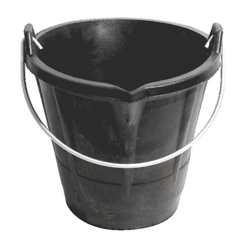 Cubo de obra goma RATIO c/pico 12 L negro
