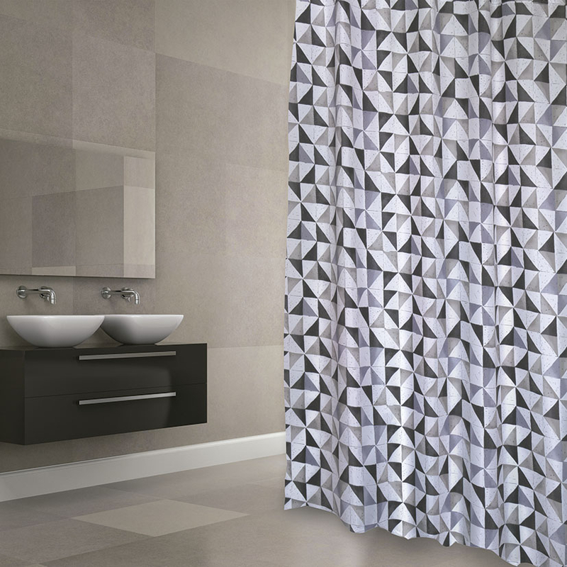 Cortina baño HABITEX Calula gris