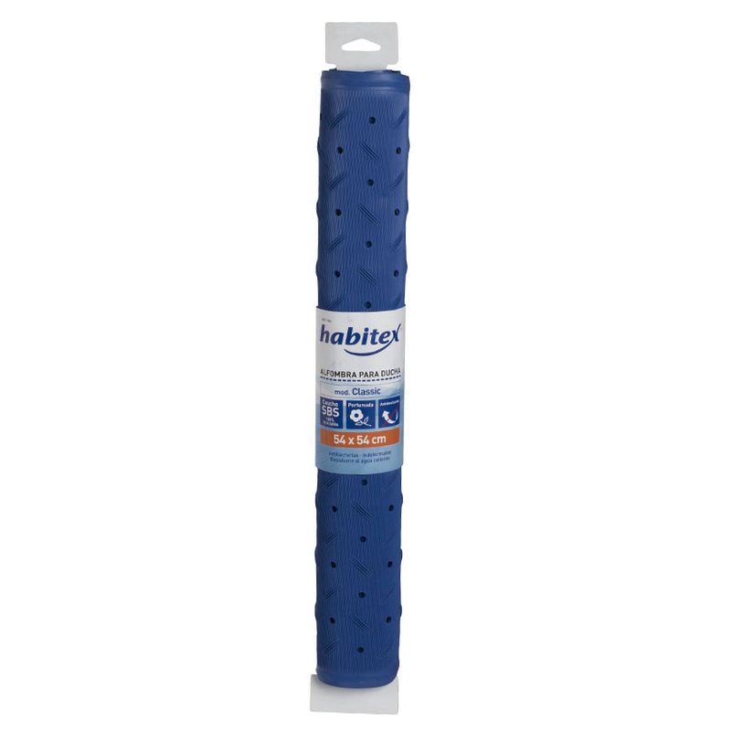 Alfombra baño/ducha HABITEX QUADRO azul