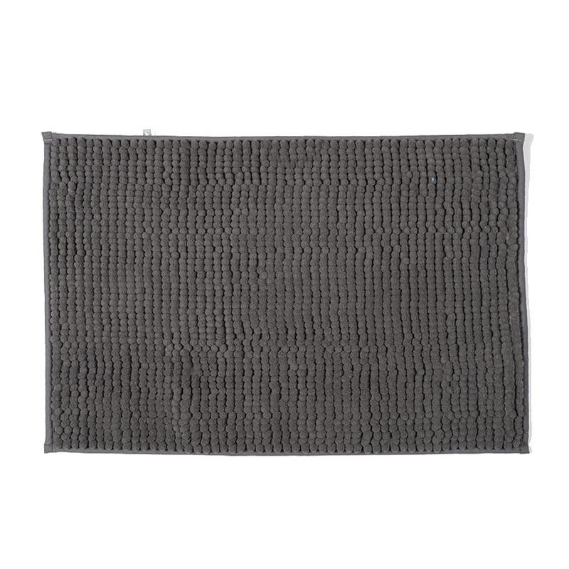 Alfombra baño HABITEX chenilla gris 40x60 cm