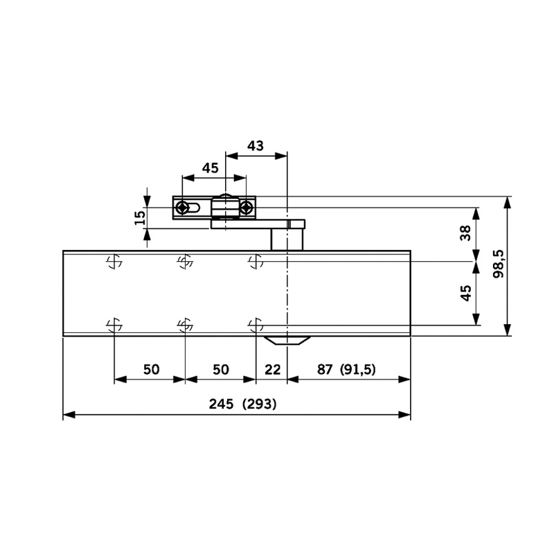 Cuerpo de cierrapuertas DORMAKABA TS-83