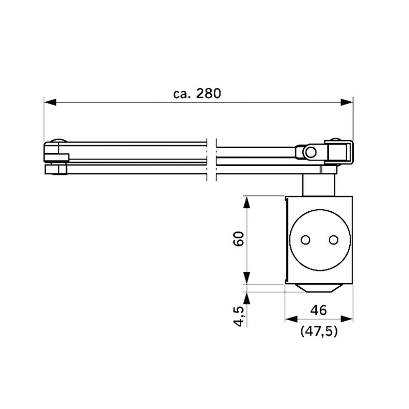 Brazo normal de cierrapuertas DORMAKABA TS-83