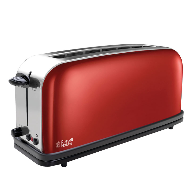 Tostador 1000 W RUSSELL HOOBS Flame Red ranura larga