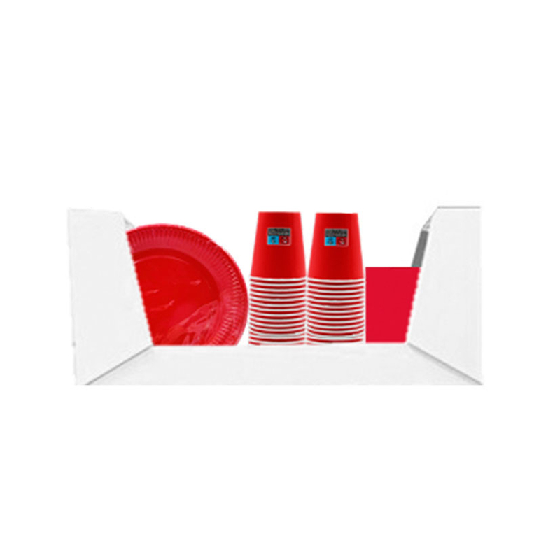 Conjunto vasos, platos y servilletas