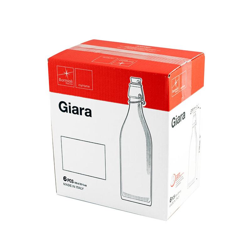 Botella transparente BORMIOLI Giara 1 l  6 unidades
