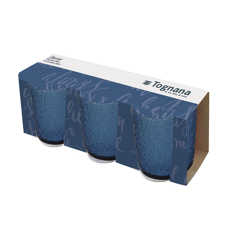 Vaso TOGNANA Davor azul, 24 unidades