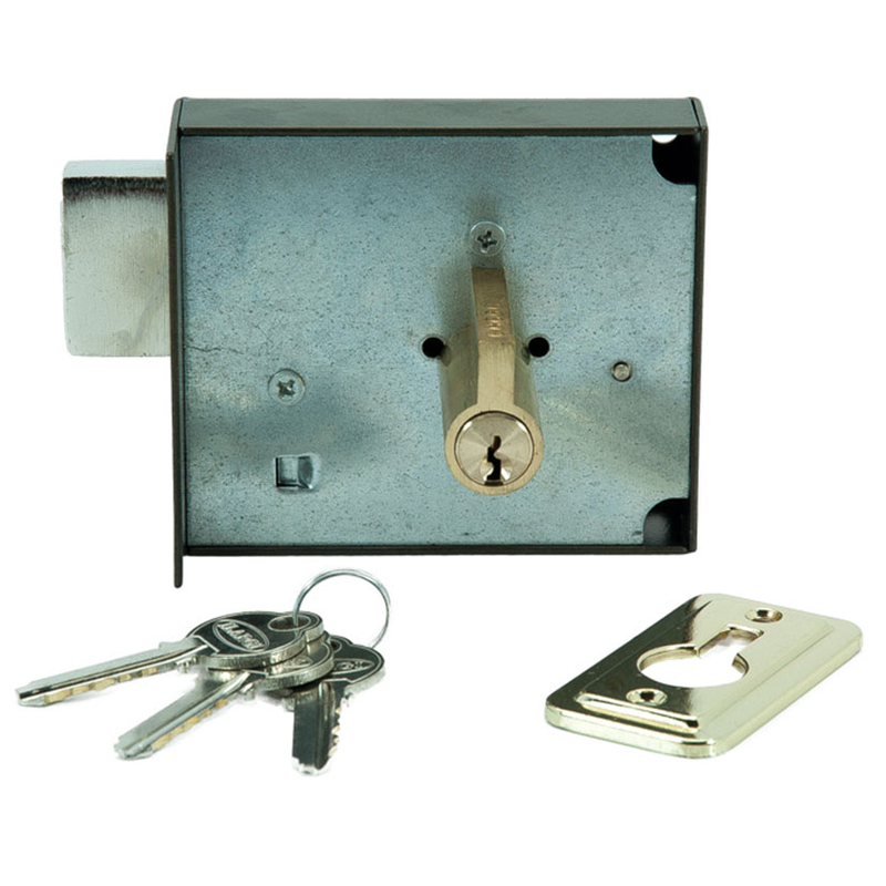 Cerradura sobreponer ILARGI modelo 124A cilindro pera