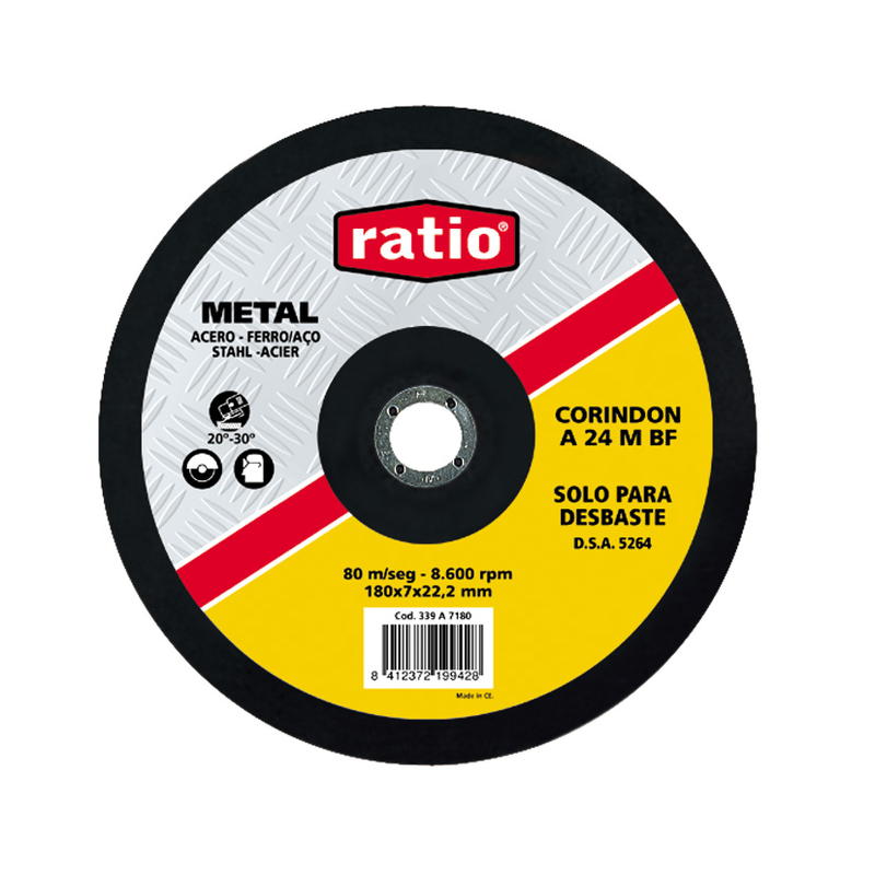 Disco desbaste metal RATIO 10 unidades
