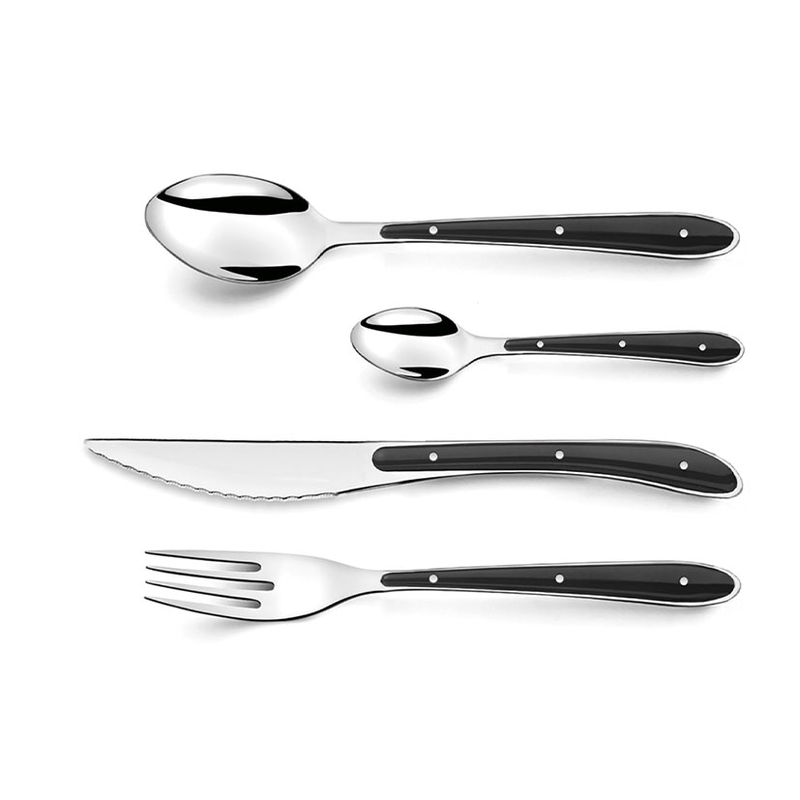 Cubertería de 24 Amefa Bistro Negro