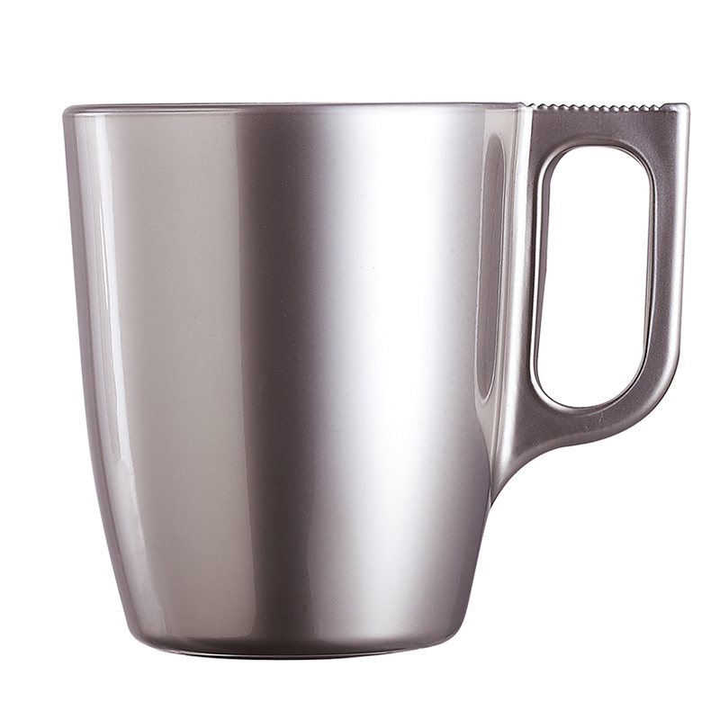 Tazón mug ARC LUMINARC Flashy plata. 6 unidades