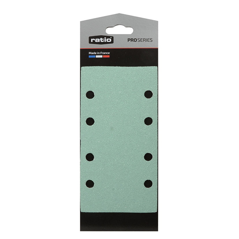 Juego 6 hojas surtidas antiembozante lijadora orbital RATIO ProSeries 93x185 mm