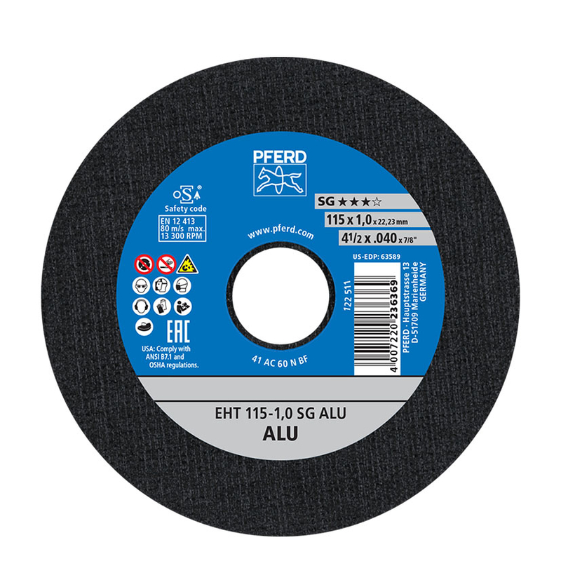 Disco fino de corte de aluminio PFERD EHT