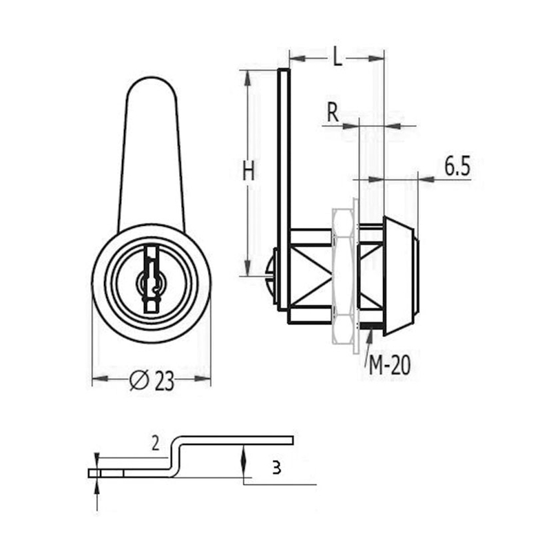 Cerradura buzón AGA mod. 135 C35-03. 10 unidades