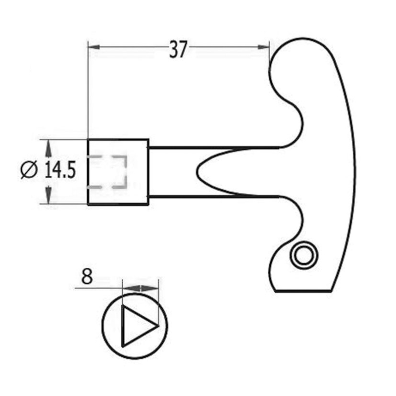 Llave Cierre 193 (Triangulo) 8 mm. - BigMat