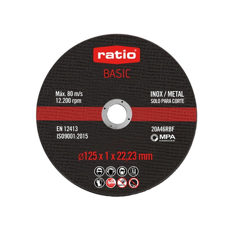 Disco de corte inox/metal RATIO Basic Ø 125 mm  10 unidades
