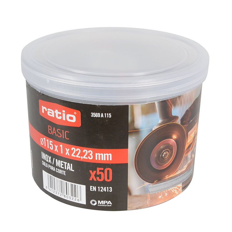Disco de corte inox/metal RATIO Basic Ø 115 mm  50 unidades