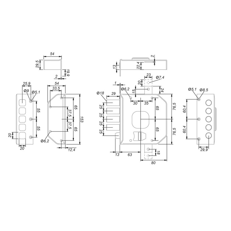 Cerradura de sobreponer MOIA modelo 634