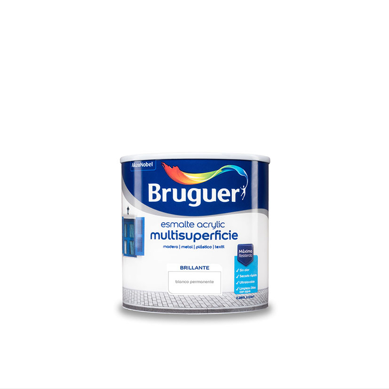 Esmalte acrílico BRUGUER Multisuperficie Brillante 250 ml