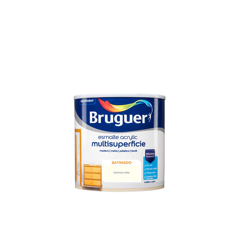 Esmalte acrílico BRUGUER Multisuperficie Mate 250 ml