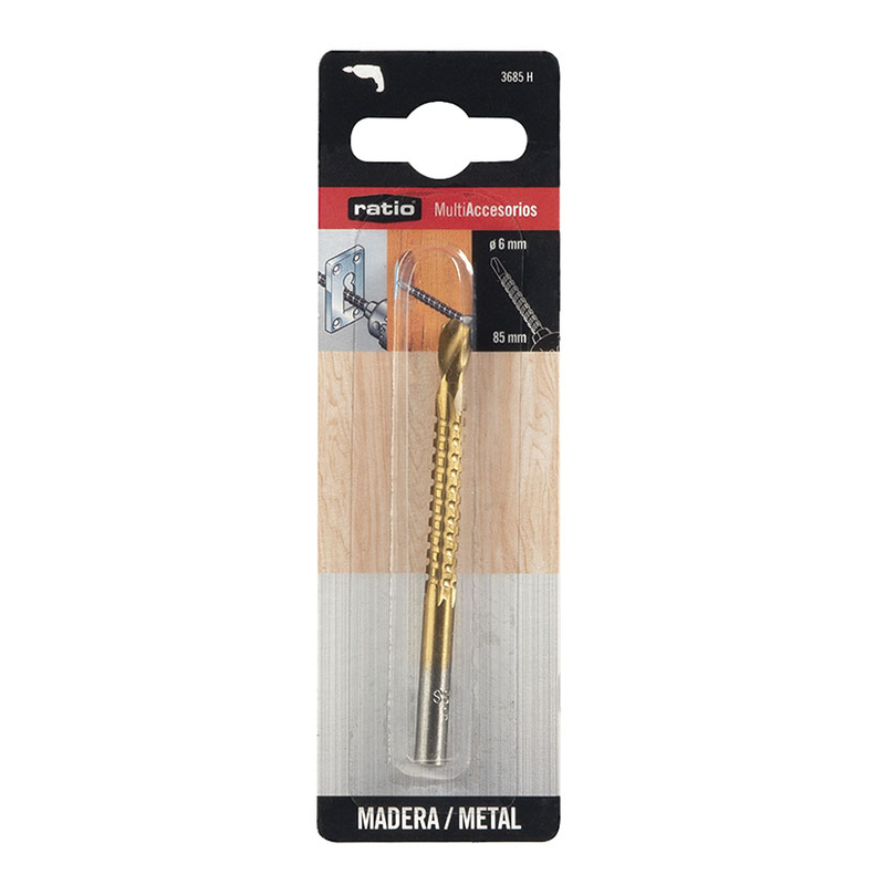 Broca-raspa RATIO HSS para madera y metal