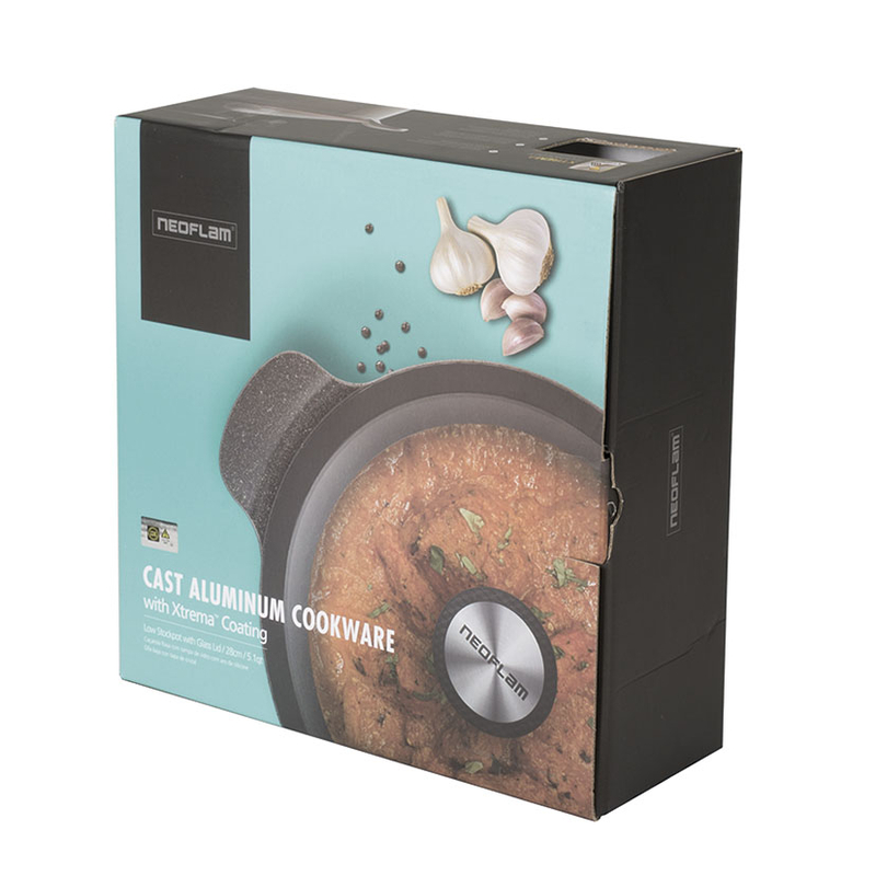 Cacerola baja con tapa NEOFLAM serie Marble