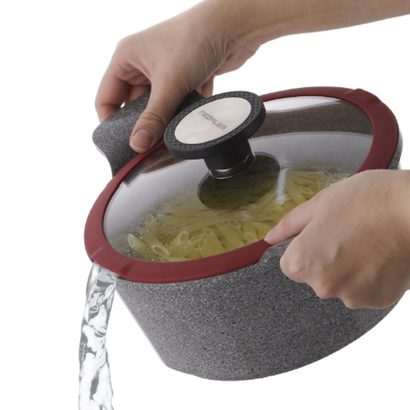 Cacerola alta con tapa NEOFLAM serie Marble