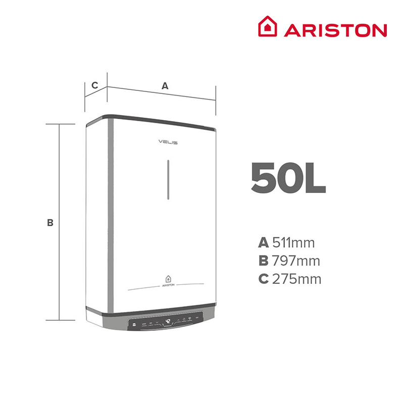 Termo eléctrico ARISTON VelisTech Dry WIFI