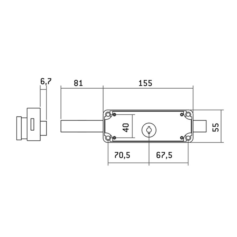 Cerradura puerta enrollable SAG 11ASNC