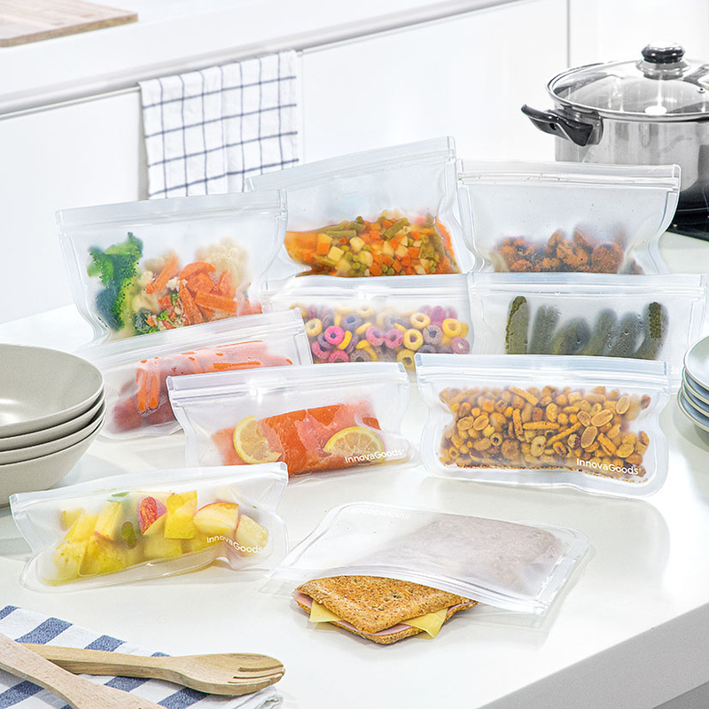 Set de 10 bolsas reutilizables para alimentos INNOVAGOODS Freco