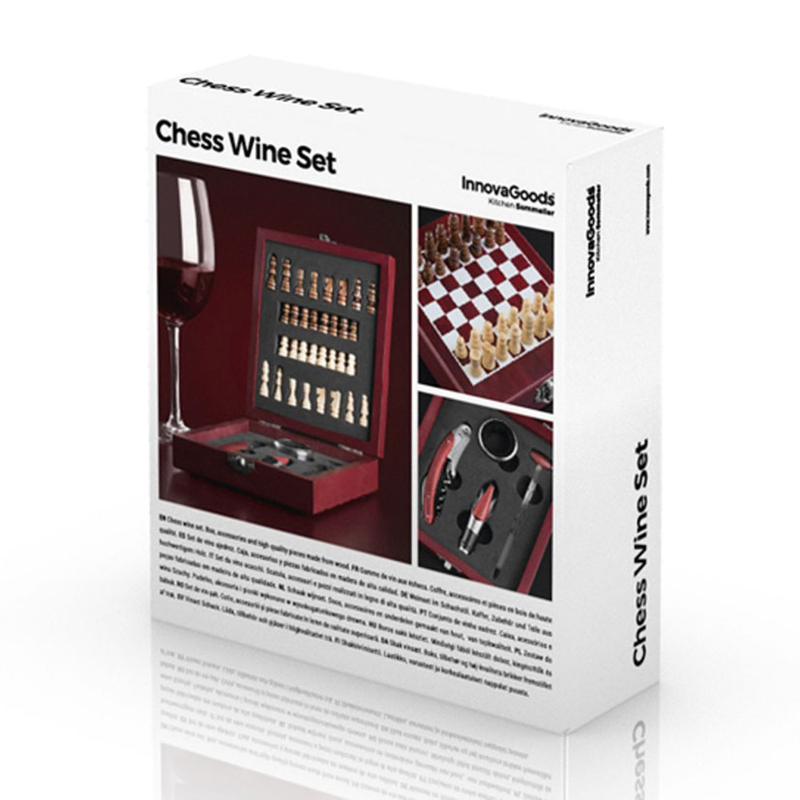 Estuche 5 accesorios de vino y juego de ajedrez INNOVAGOODS 37 piezas
