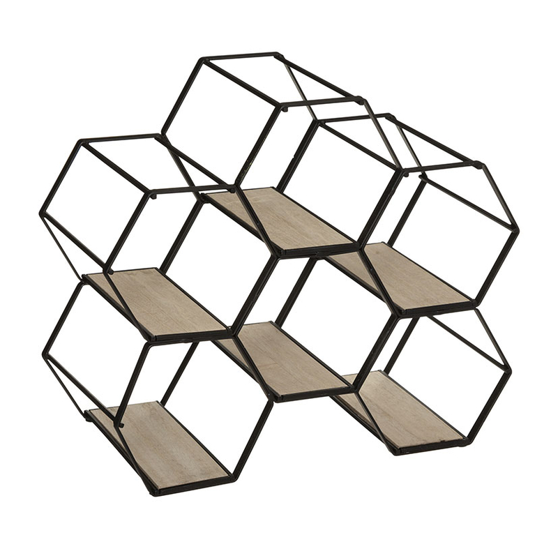Botellero hexagonal 6 botellas