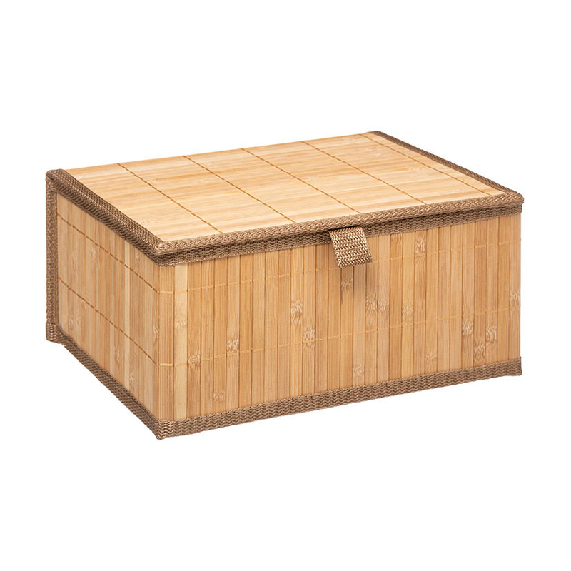 Juego 3 cestas Bambú con tapa