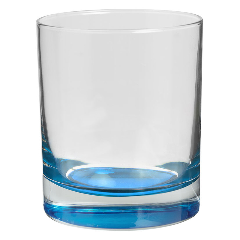 Juego 6 vasos fondo color 30,5 cl