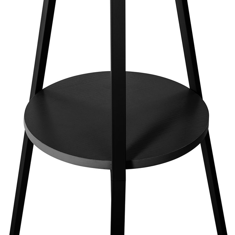 Perchero metál madera negro 9 pomos