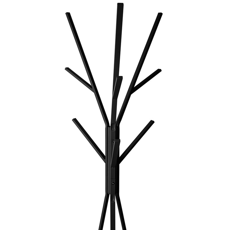 Perchero metál madera negro 9 pomos