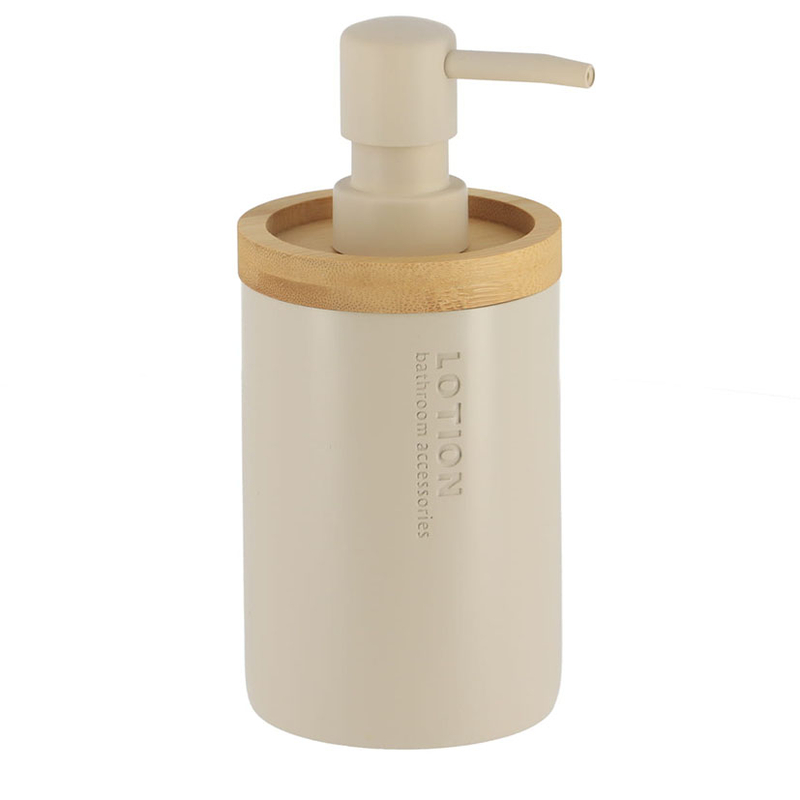 Dosificador Jabón poli resina Beige
