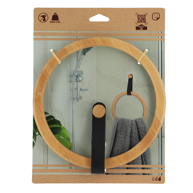 Toallero redondo baño TENDANCE Serie Bambú