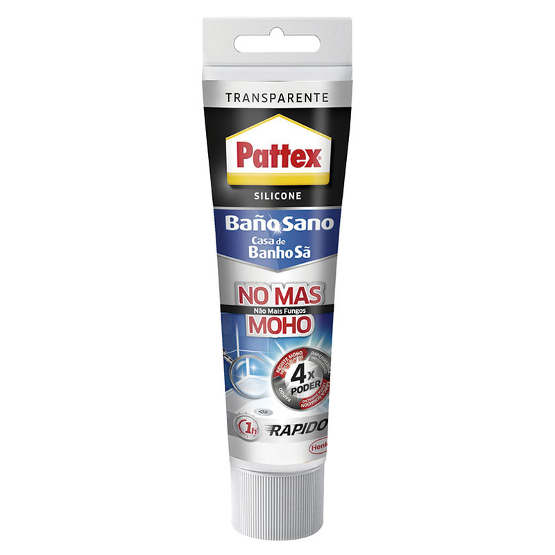 Pattex No Más Moho, silicona antimoho, larga duración impermeable, color  transparente, tubo 50ml